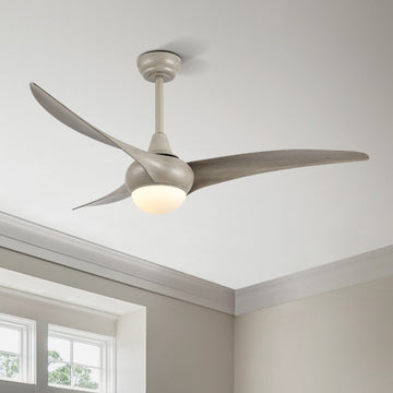 Aviator 52" Coastal Vintage Iron/Plastic Mobile-App/Remote-Controlled 6-Speed Retro Swirl Integrated LED Ceiling Fan - JONATHAN Y